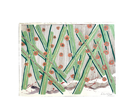 Barbara Beck 1988 Abstract Painting on Paper