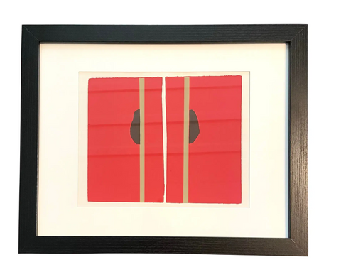 Barbara Beck 1969 Framed and Matted Screen Print on Paper, Edition of 20 in Black Wood Frame