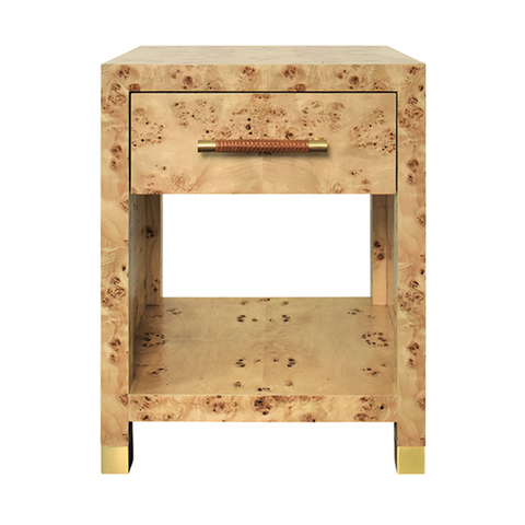 Pelham Burlwood One Drawer Side Table