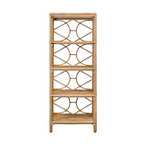 Danielle Natural Rattan Multi Shelf Etagere