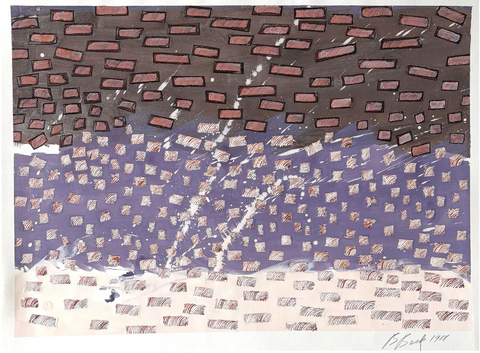 Barbara Beck 1988 Abstract Painting on Paper