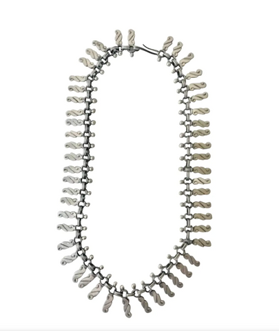 16" Vintage 1980s Dulce Sterling Silver Spray Link Necklace