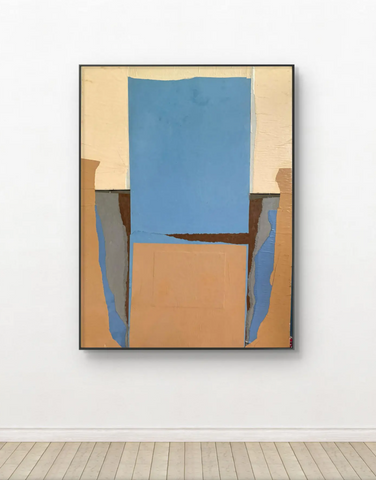 Barbara Beck 1960s Abstract Paper Collage on Board