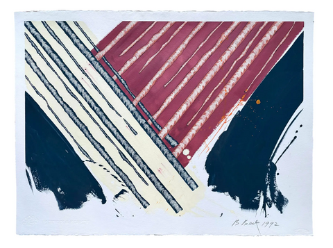 Barbara Beck 1992 Abstract Painting on Paper