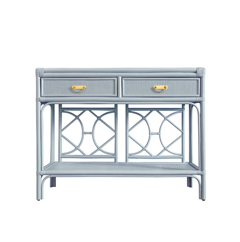 Gideon Light Blue Two Drawer Console Table