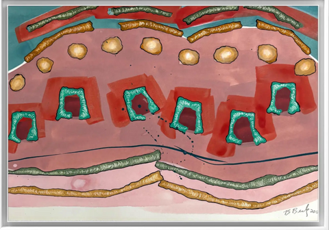 Barbara Beck 2002 Abstract Painting on Paper