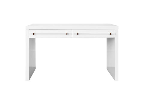 Worlds Away Ralph Modern White Desk - Matthew Izzo Home