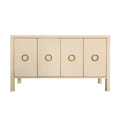 Worlds Away Rue Buffet Natural Grasscloth - Matthew Izzo Home