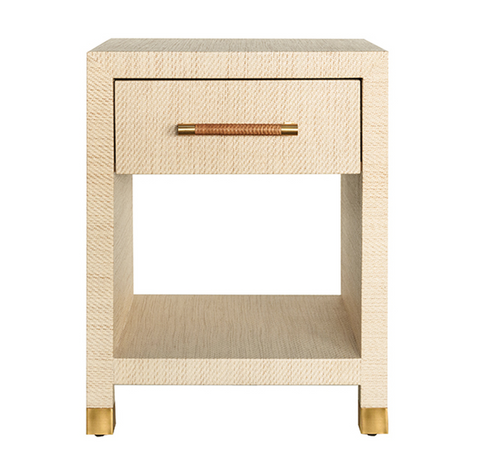 Worlds Away Pelham Side Table Natural - Matthew Izzo Home