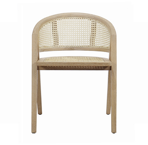 Worlds Away Aero Dining Chair - Cerused Oak - Matthew Izzo Home