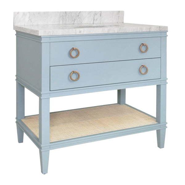 Cutler 36.5" Single Sink Bathroom Vanity - Matte Light Blue
