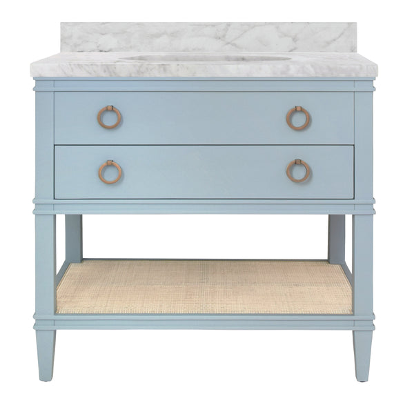 Cutler 36.5" Single Sink Bathroom Vanity - Matte Light Blue