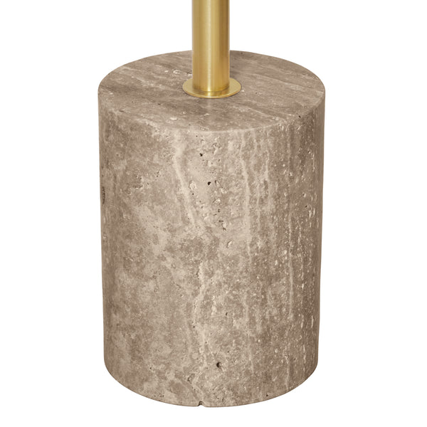 Natalia Travertine & Stainless Steel Side Table