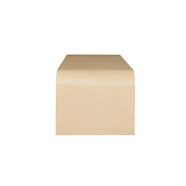 Newbury Waterfall Edge Natural Grasscloth Coffee Table