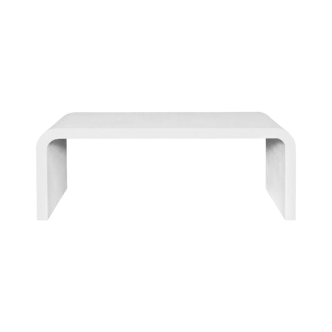 Newbury White Linen Waterfall Edge Coffee Table