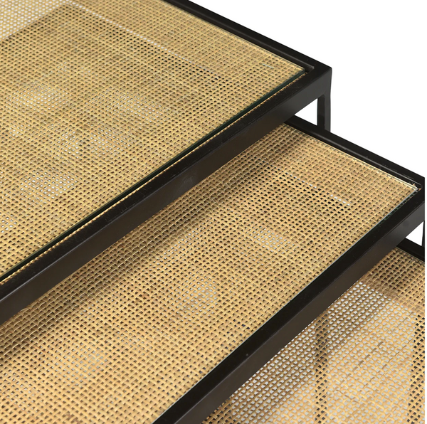 Mia Square Nesting Table Trio - Matthew Izzo Collection