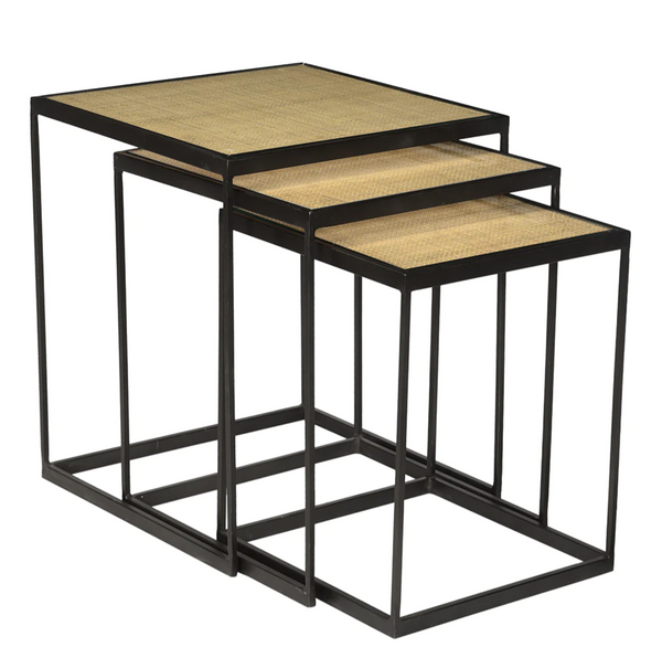 Mia Square Nesting Table Trio - Matthew Izzo Collection