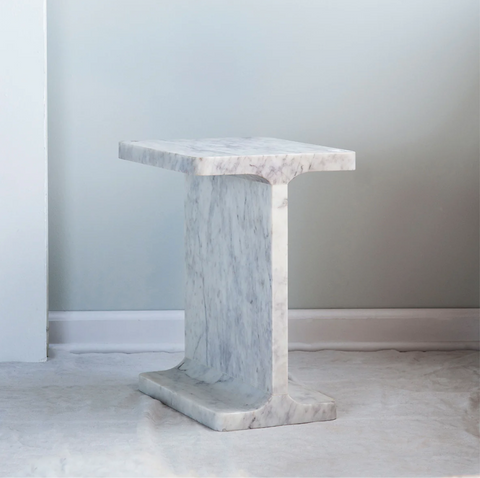 Numerals Marble Side Table - Matthew Izzo Collection - Matthew Izzo Home