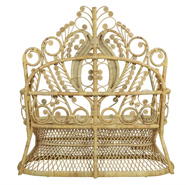 Lollipop Rattan Peacock Loveseat - Matthew Izzo Collection