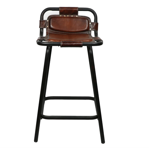 Nova Leather Stool - Matthew Izzo Collection
