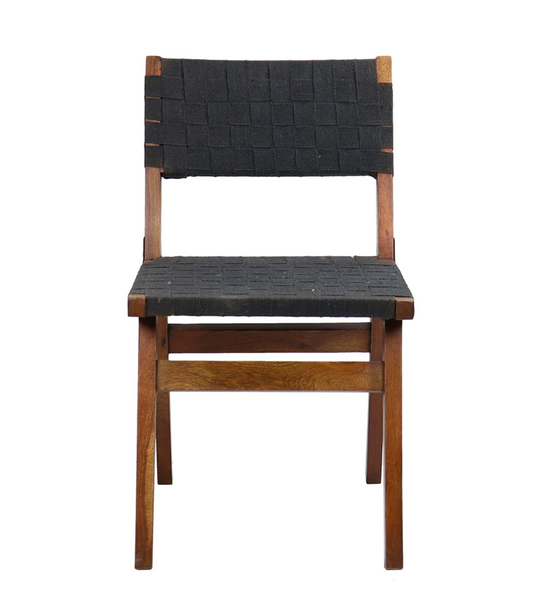 Metro Wood & Canvas Armless Side Chair - Matthew Izzo Collection