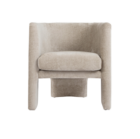 Worlds Away Lansky Barrel Chair - Taupe Performance Boucle
