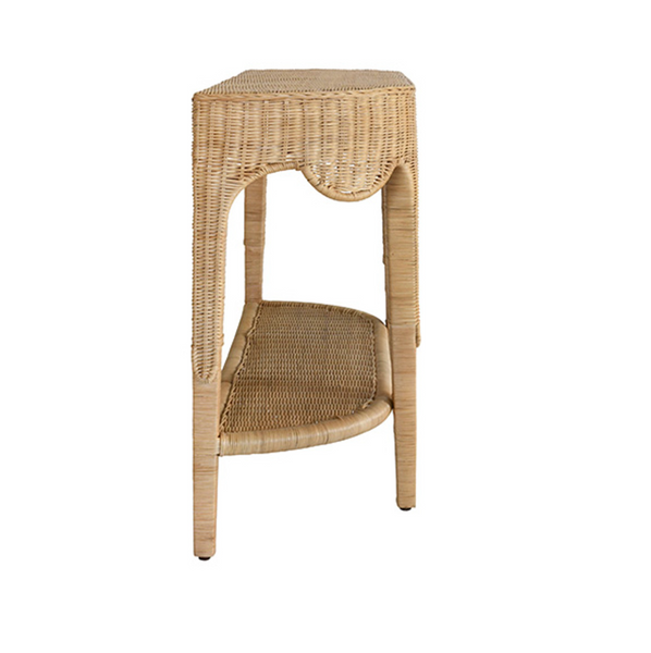 Paloma Demi Lune Rattan Console Table