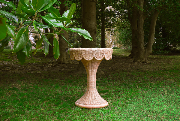 Orla Round Rattan Pedestal Side Table