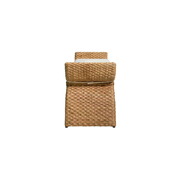Sachi Hyacinth Bench with White Linen Cushion