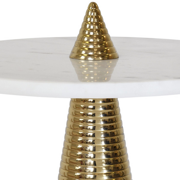 Pasha Brass & Marble Side Table