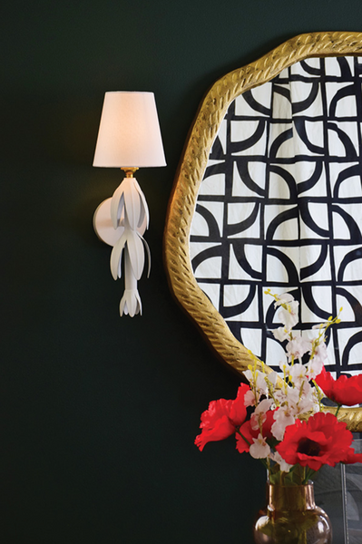 Cadence Round Wall Mirror - Textured Brass or Matte White