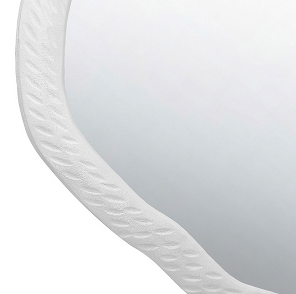 Cadence Round Wall Mirror - Textured Brass or Matte White