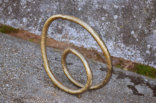 Orin Gold Leaf Loop Sculpture