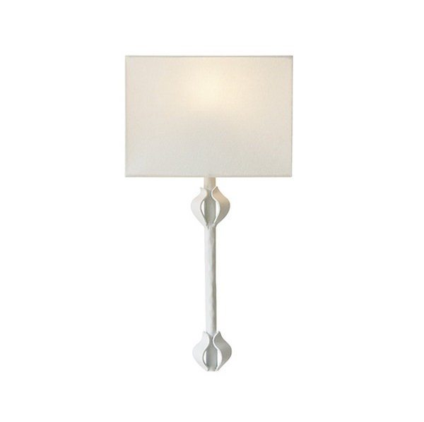 Linda Flush Iron Wall Sconce with Shade - Gold Leaf or Matte White