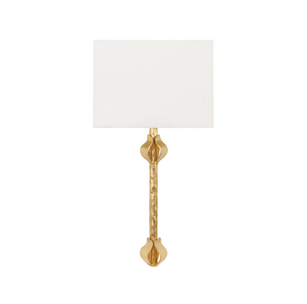 Linda Flush Iron Wall Sconce with Shade - Gold Leaf or Matte White