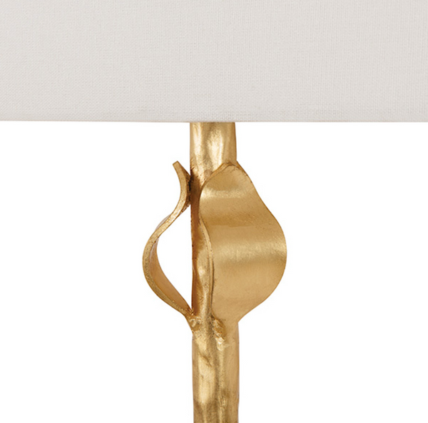 Linda Flush Iron Wall Sconce with Shade - Gold Leaf or Matte White