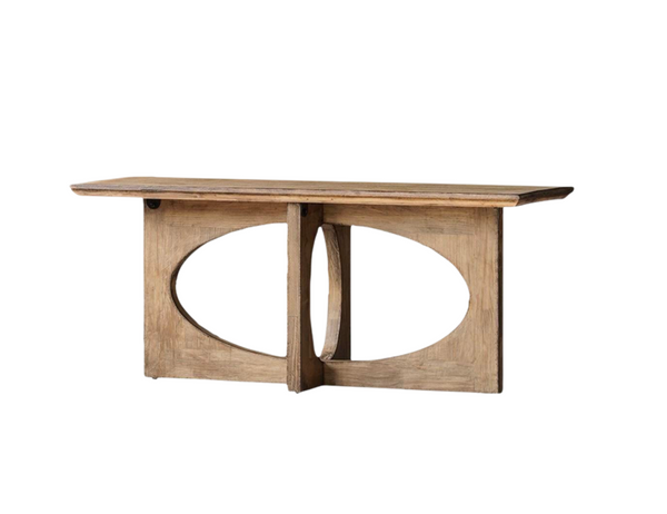 Arco Upcycled Pine Low Profile Console Table - Matthew Izzo Collection