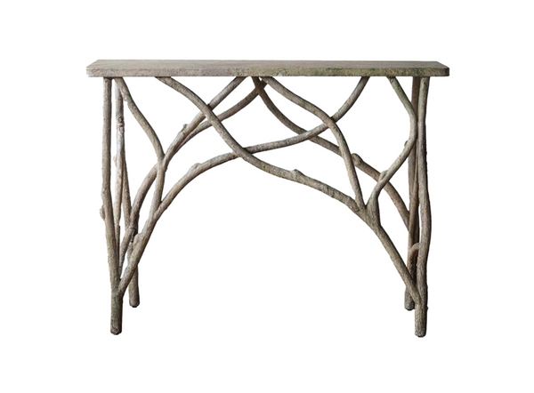 Faux Bois Iron Console Table - Matthew Izzo Collection