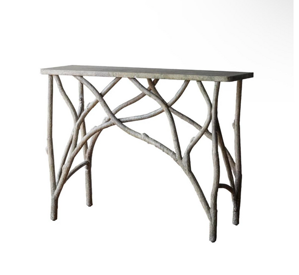 Faux Bois Iron Console Table - Matthew Izzo Collection