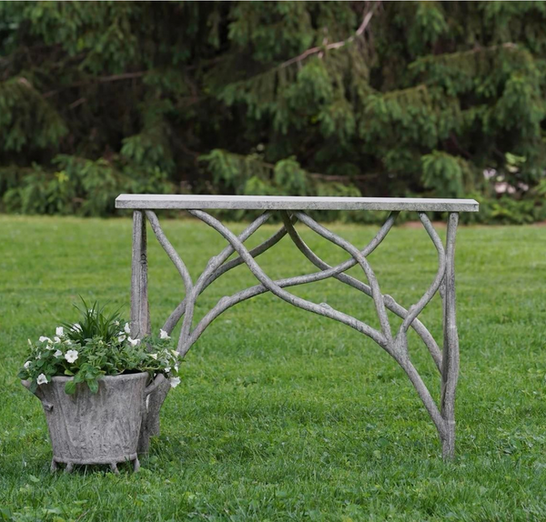 Faux Bois Iron Console Table - Matthew Izzo Collection