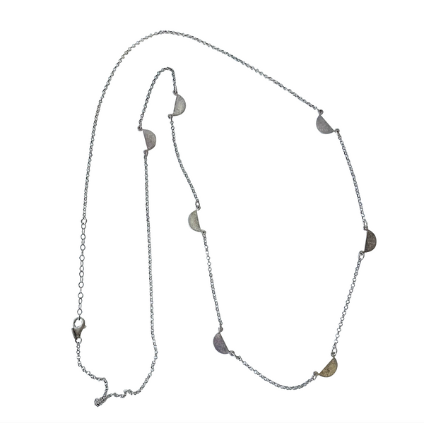 Vintage 1990s Italian Dyadema Sterling Silver Chain Necklace