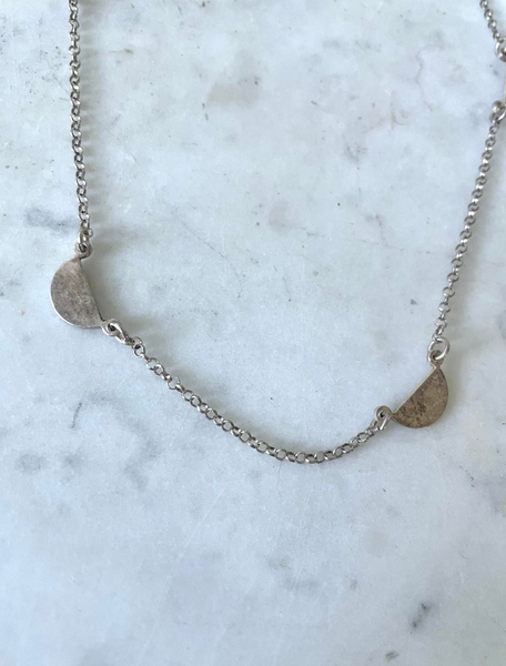 Vintage 1990s Italian Dyadema Sterling Silver Chain Necklace