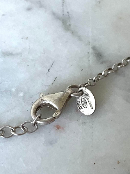 Vintage 1990s Italian Dyadema Sterling Silver Chain Necklace