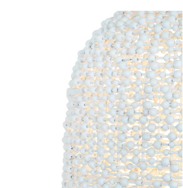 Arleigh Wood Bead Bellshaped Pendant Light