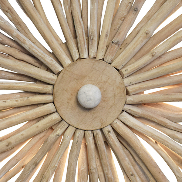 Rio Eucalyptus Wood Wall Sconce/Semi Flushmount Ceiling Light