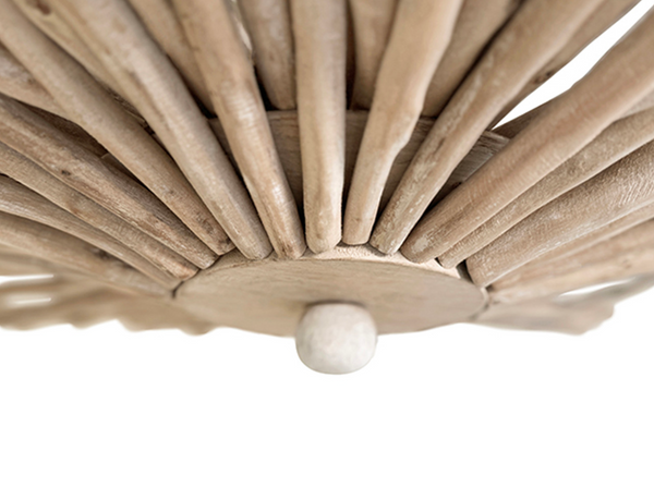 Rio Eucalyptus Wood Wall Sconce/Semi Flushmount Ceiling Light