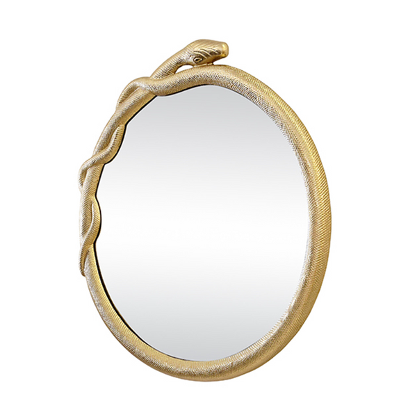Lucius Round Wall Mirror - Snake Motif