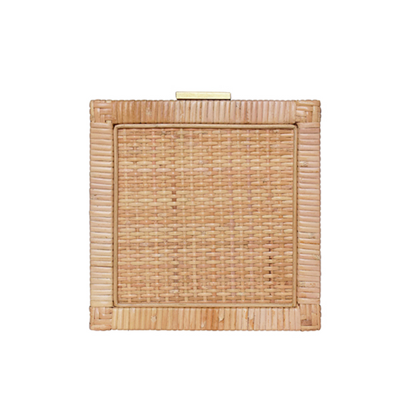 Bruno Rattan & Brass Decorative Box - Small or Large