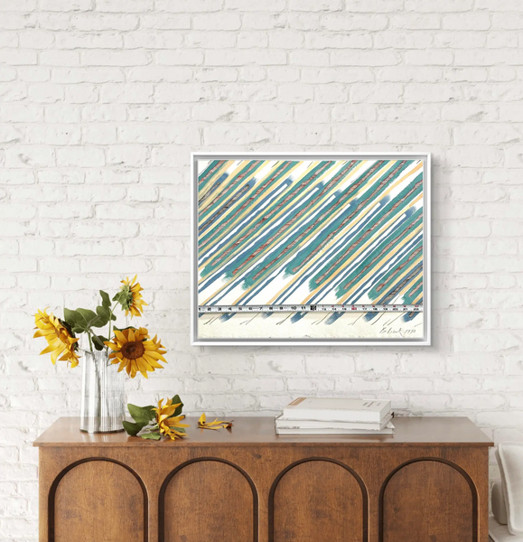 Barbara Beck 1990 Abstract Acrylic Painting on Paper