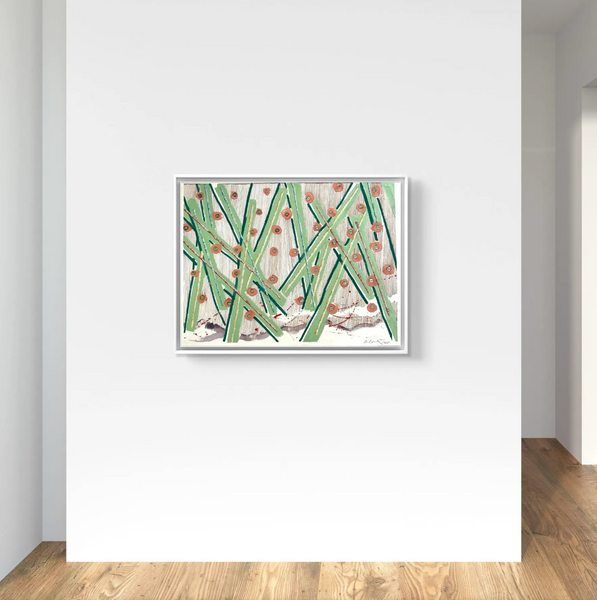 Barbara Beck 1988 Abstract Painting on Paper